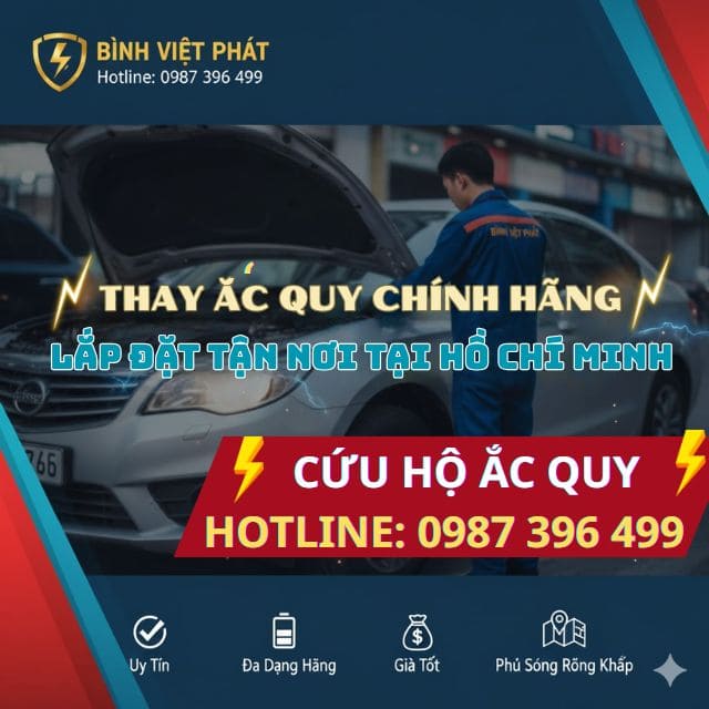Trung Tâm Thay Lắp & Bảo Dưỡng Ắc Quy Chính Hãng Tại Hồ Chí Minh