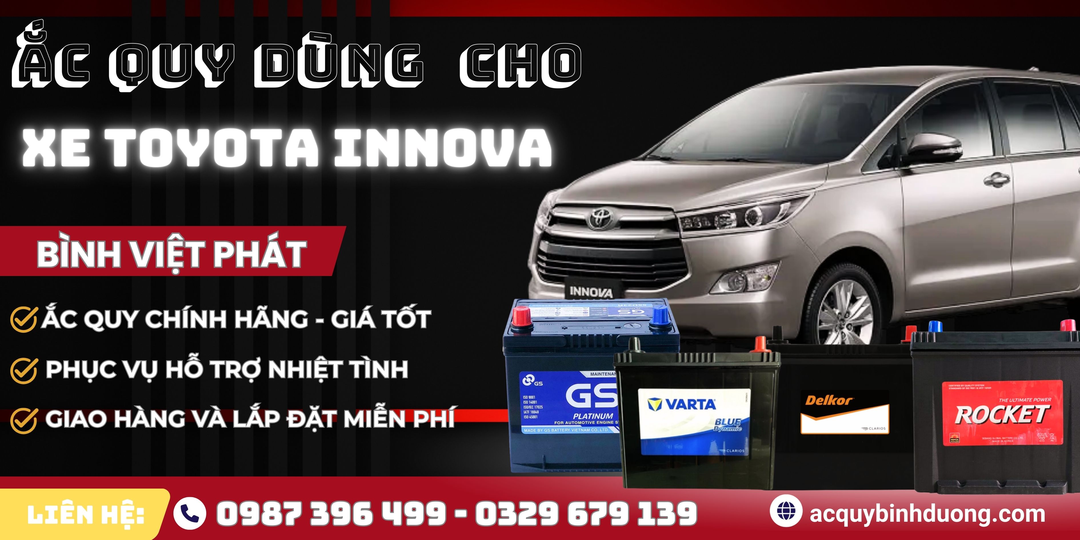Ắc Quy Dùng Cho Xe Toyota Innova