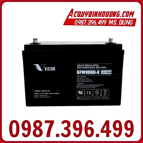 Ắc Quy Vision 6FM100D-X (12V-100ah)