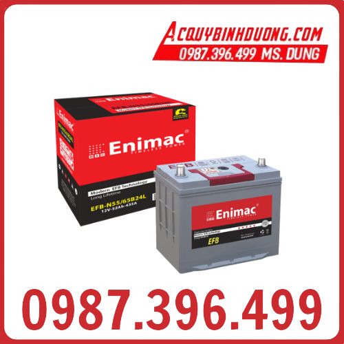 Ắc Quy Enimac EFB N55-65B24L (12V-52ah)