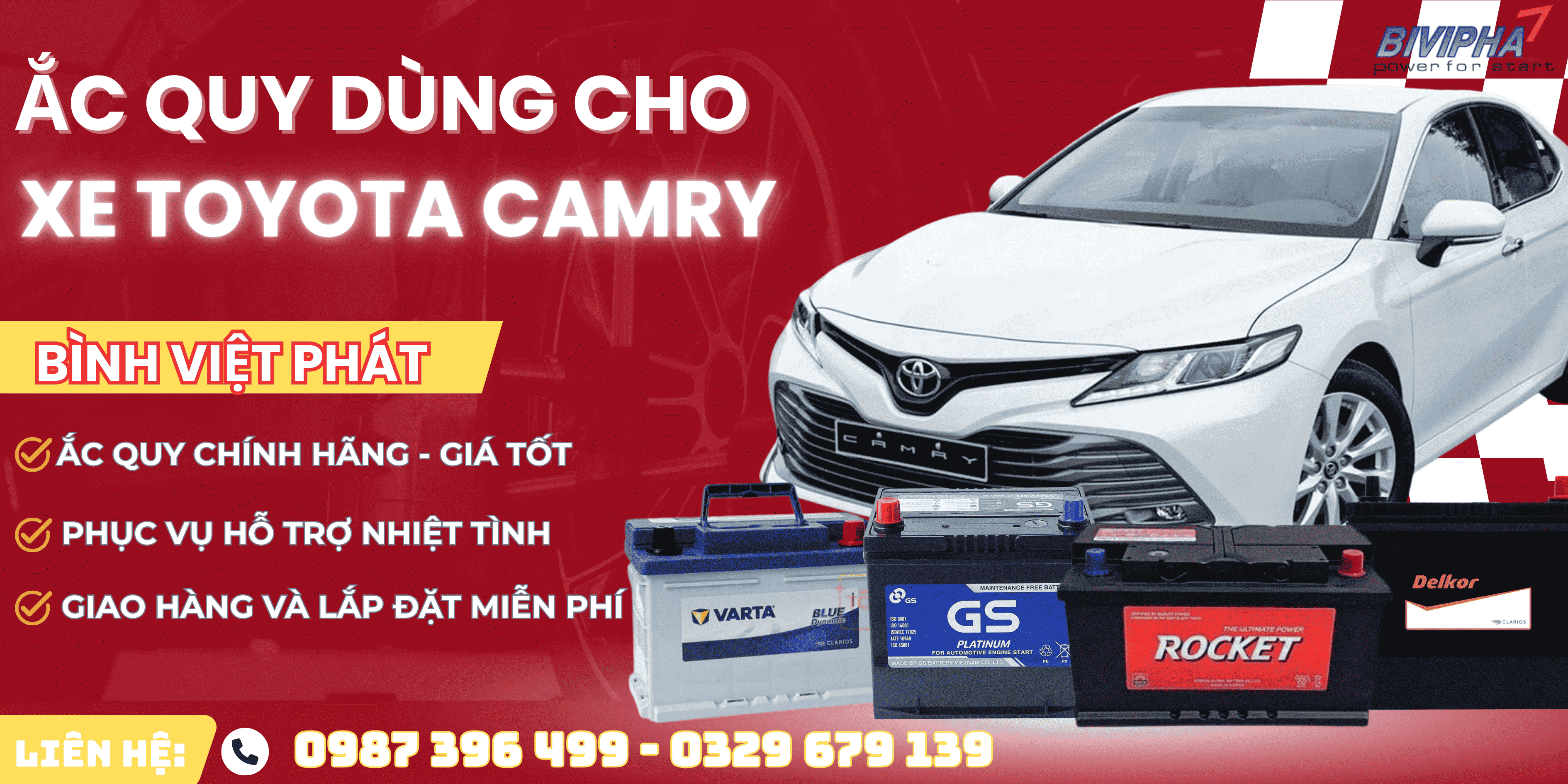 Bình Ắc Quy Xe Toyota Camry
