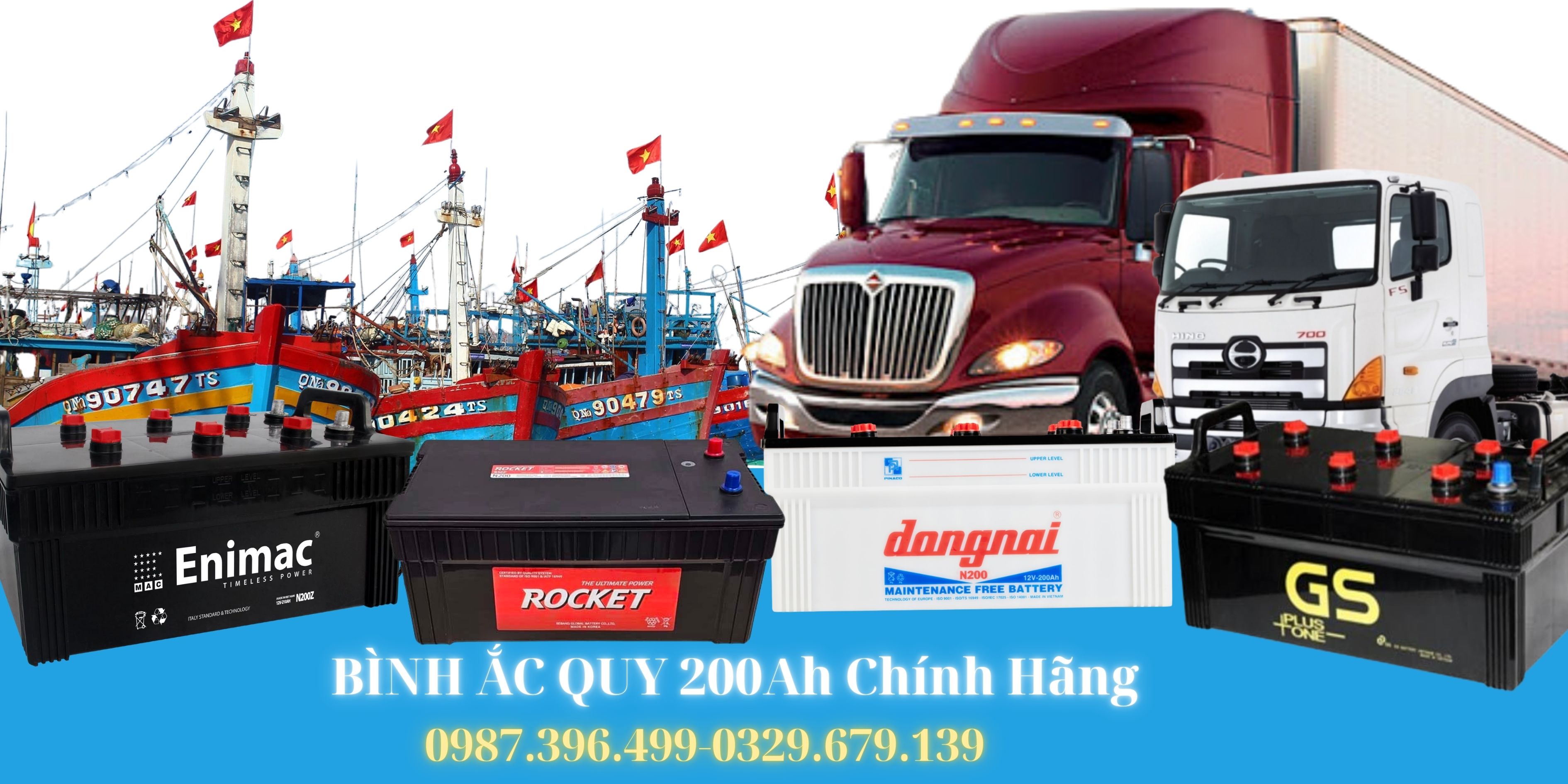BÁO GIÁ BÌNH ẮC QUY 200AH 12V KHÔ & NƯỚC