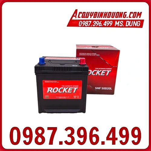 Ắc Quy Rocket SMF 50D20L/R (12V-50ah) 