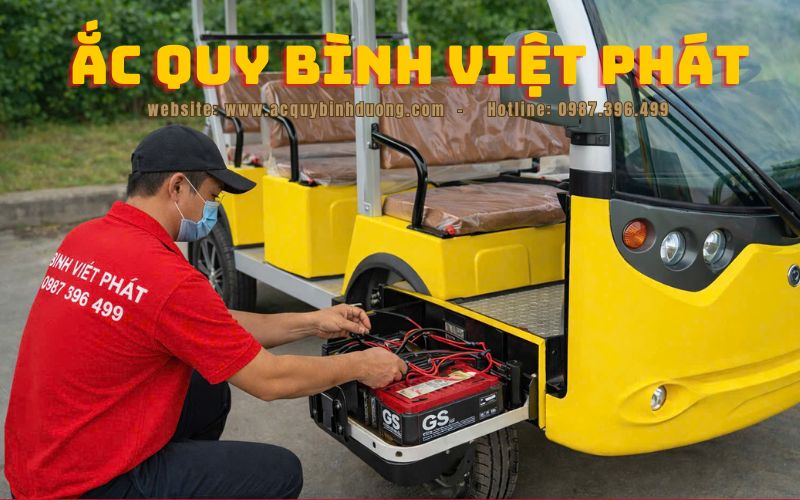 Thay Bình Ắc Quy Xe Điện Du Lịch