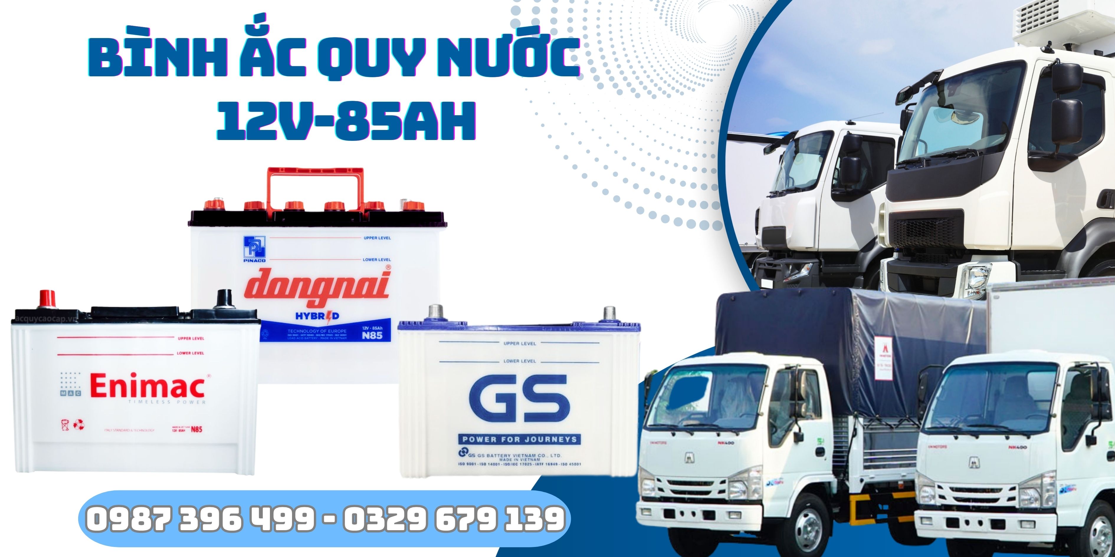 Bình Ắc Quy Nước 12V-85Ah
